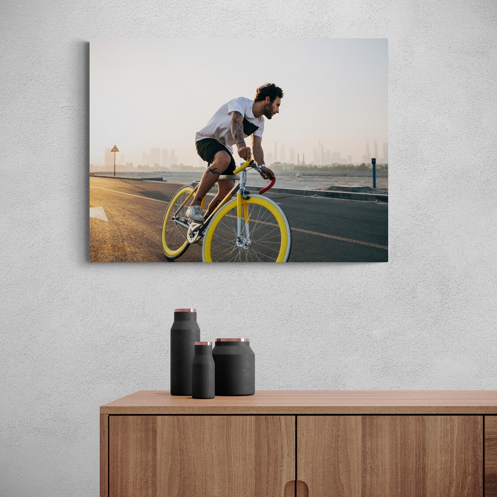 Постер без рамки "Велосипедист" в розмірі 30х40