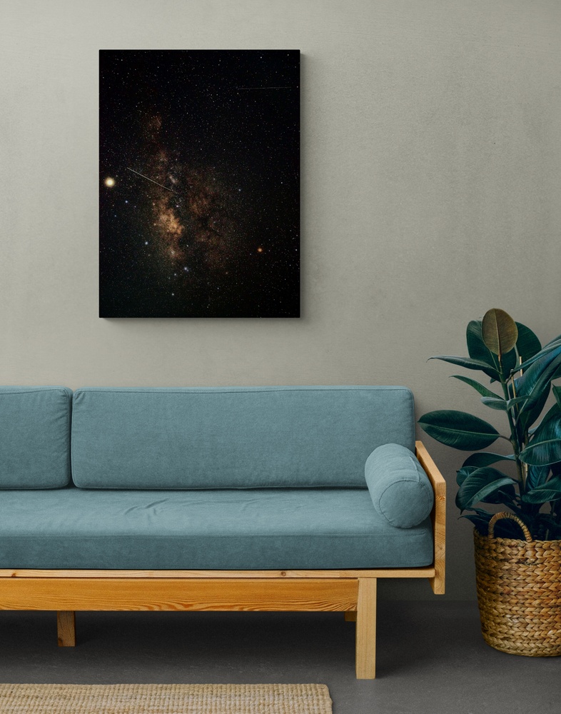 Постер без рамки "Комета в галактике" в размере 30х40