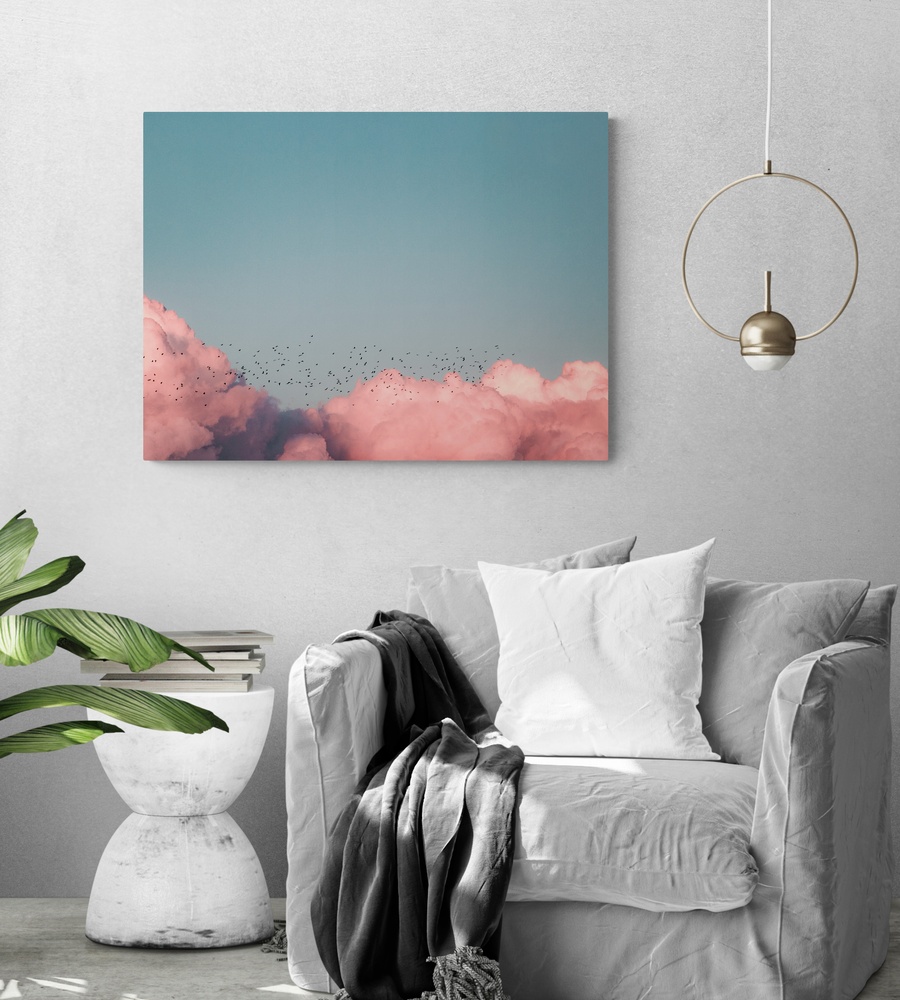 Постер без рамки "Розовое облако" в размере 30х40
