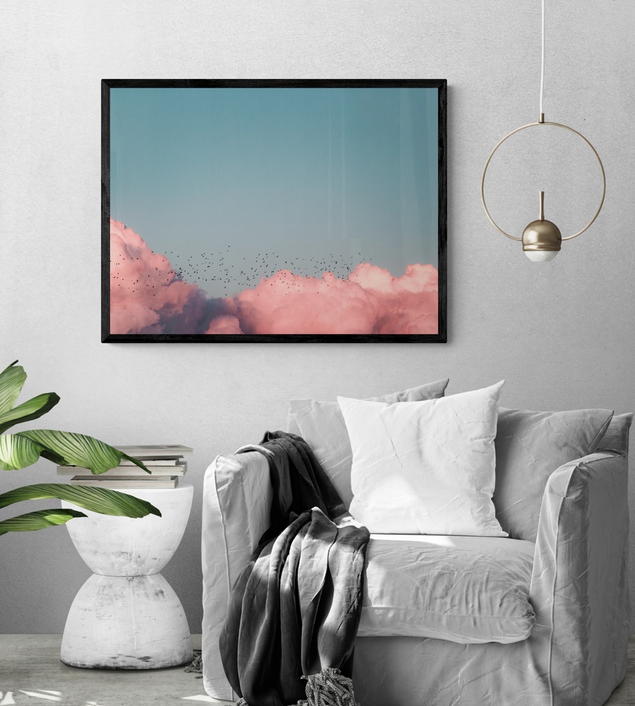Постер без рамки "Рожева хмара" в розмірі 30х40