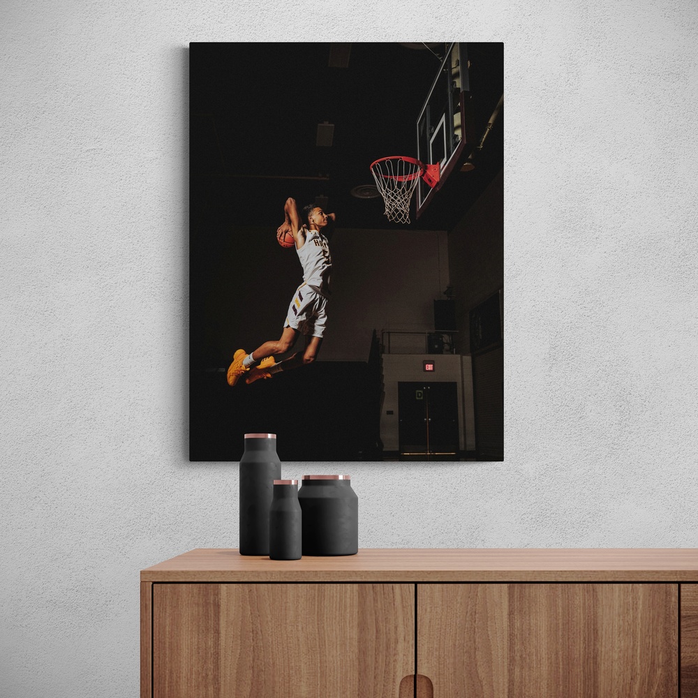 Постер без рамки "Прыжок в баскетболе" в размере 30х40