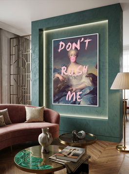 Картина на холсте "Don`t rush me" в размере 50х70