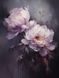 Сет з 3-х картин на фотопапері з пластиковою рамкою та пластиком"Фіолетова гармонія квітів" у розмірах 30х40 см