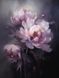 Сет з 3-х картин на фотопапері з пластиковою рамкою та пластиком"Фіолетова гармонія квітів" у розмірах 30х40 см