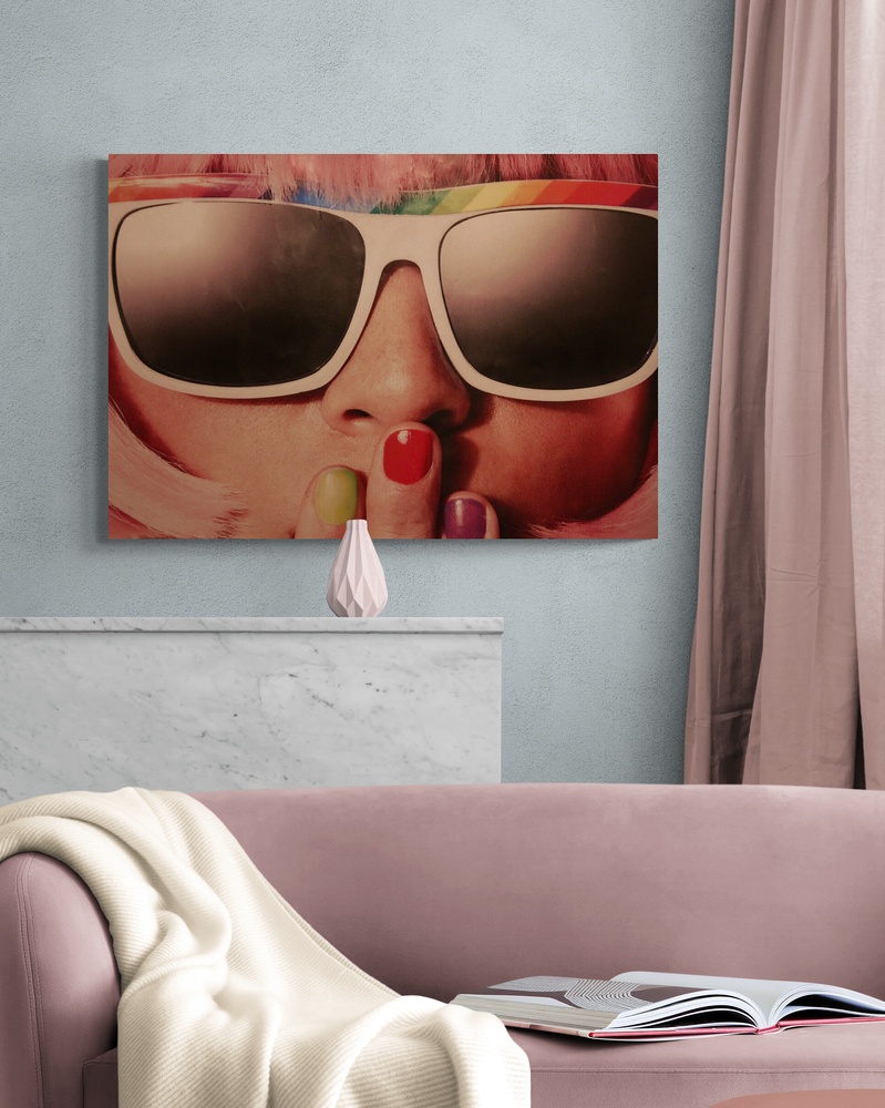 Постер без рамки "Радужные очки" в размере 30х40