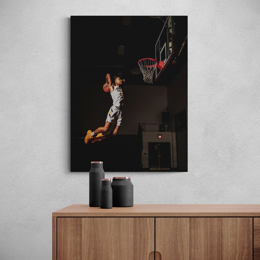Постер без рамки "Стрибок у баскетболі" в розмірі 30х40