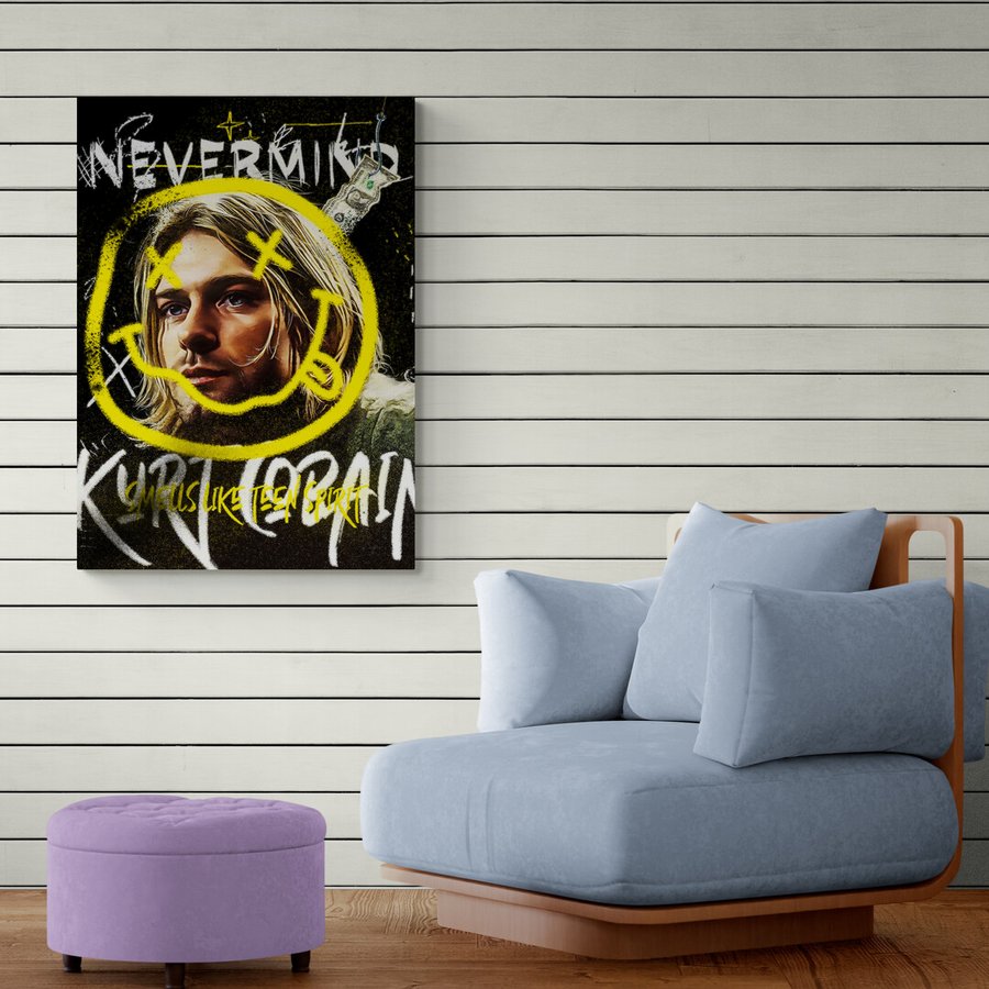 Постер без рамки "Kurt Cobain" в розмірі 30х40