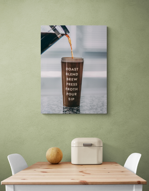 Постер без рамки "Термо-чашка з кавою" в розмірі 30х40
