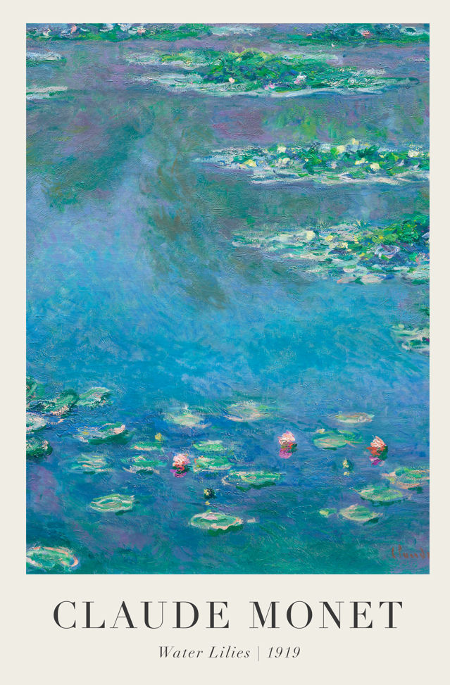 Постер без рамки "Water Lilies 1919" в розмірі 30х40