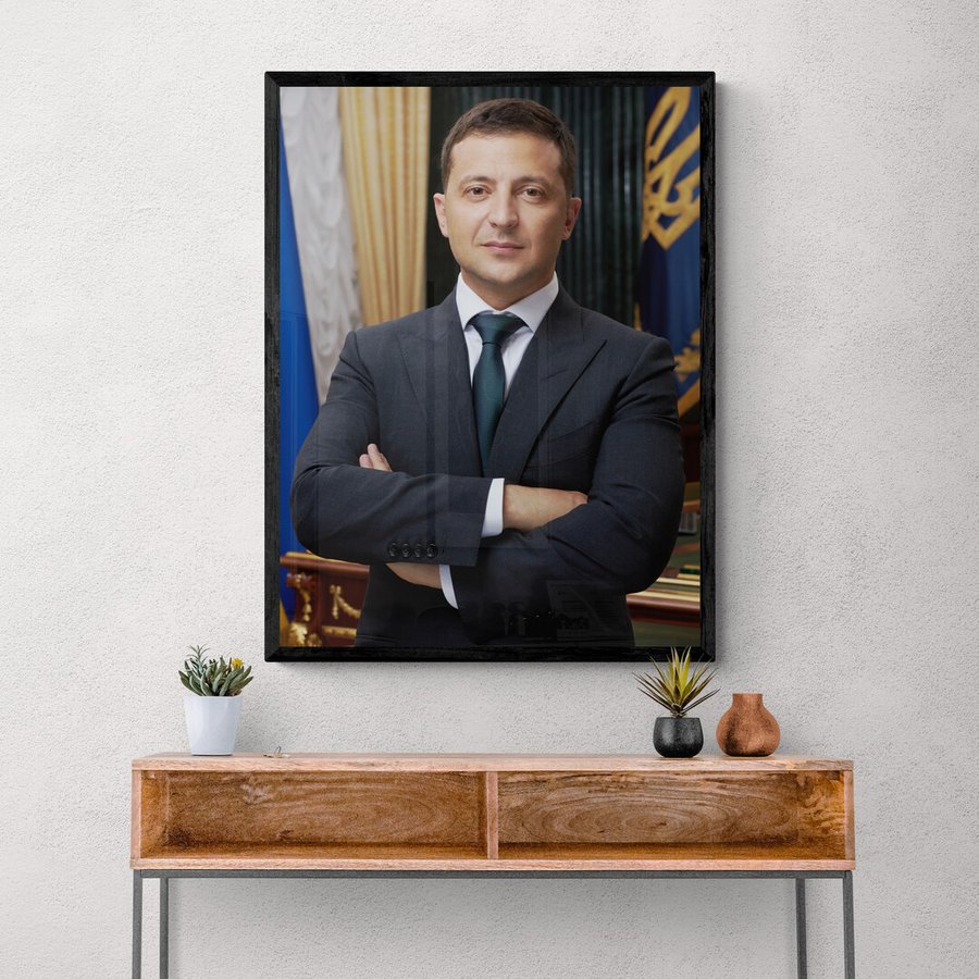 Постер без рамки "Президент Украины" в размере 30х40