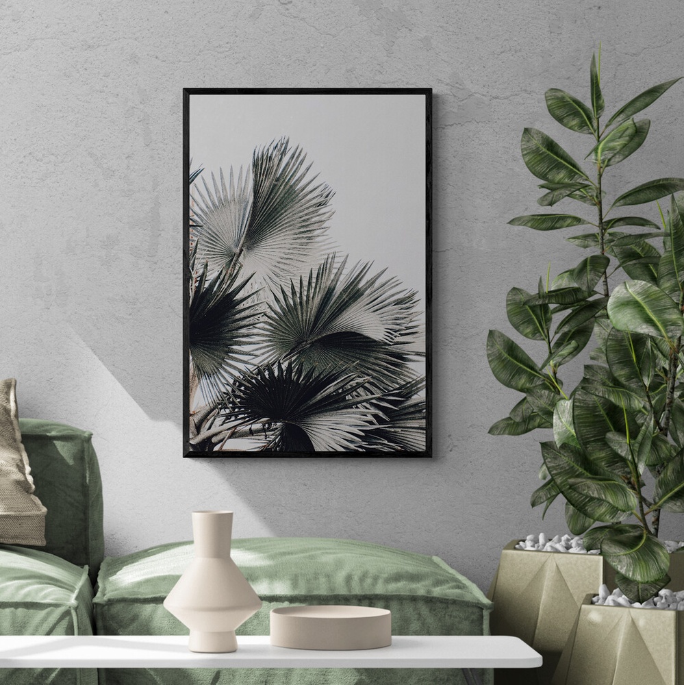 Постер без рамки "Тропические листья" в размере 30х40