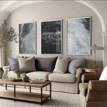 Сет из 3-х картин на фотобумаге с пластиковой рамкой и пластиком &laquo;Мелодия прибоя&raquo; в размерах 40х50 см
