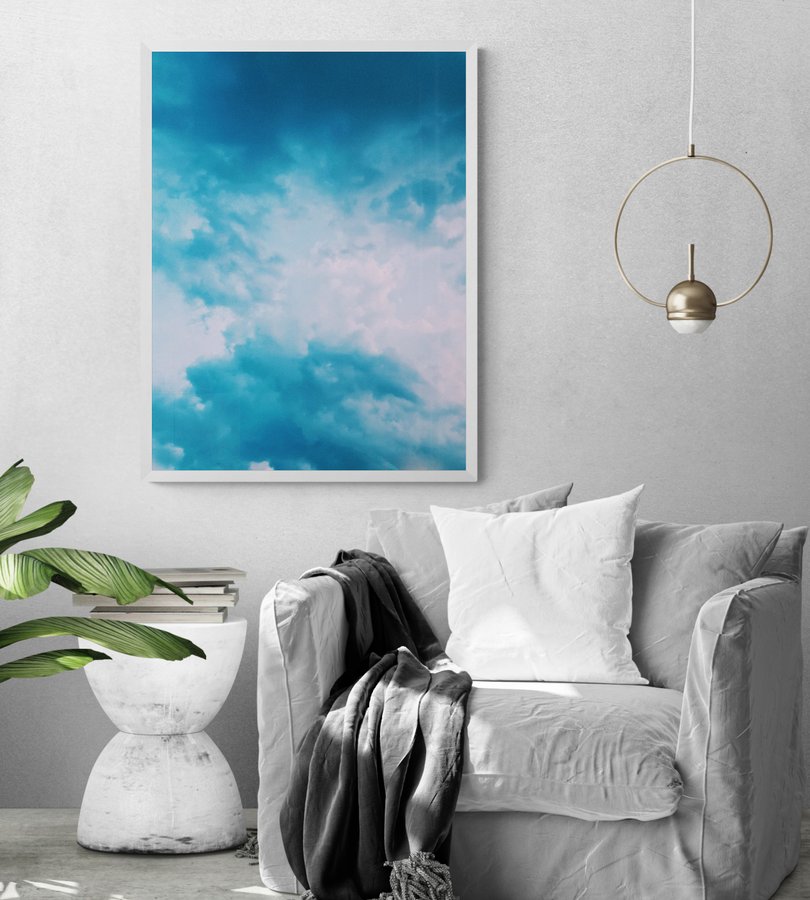 Постер без рамки "Сині хмари" в розмірі 30х40