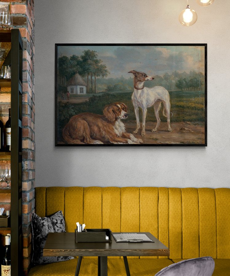Постер без рамки "Картина Собаки" в розмірі 30х40