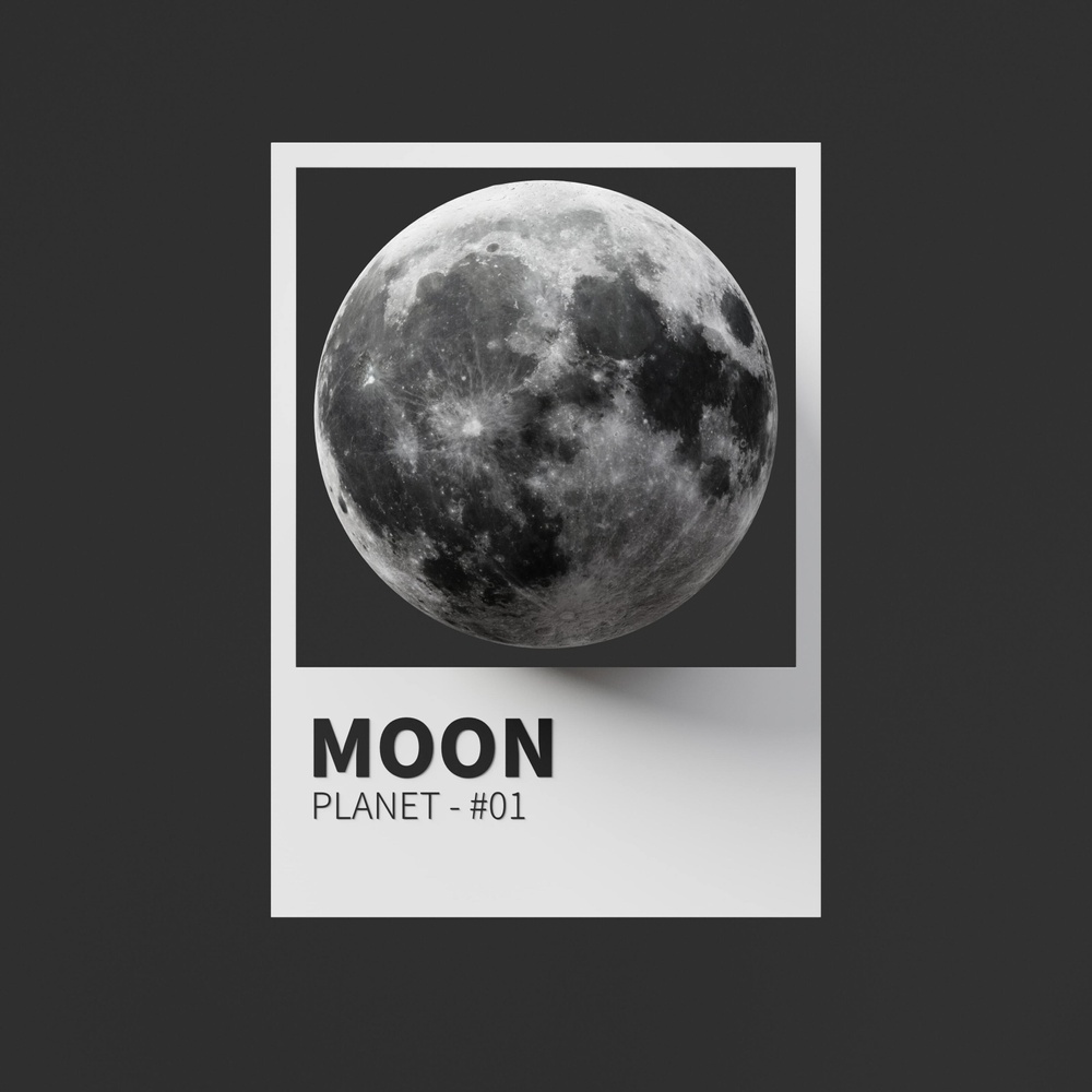 Постер без рамки "Moon" в розмірі 30х40