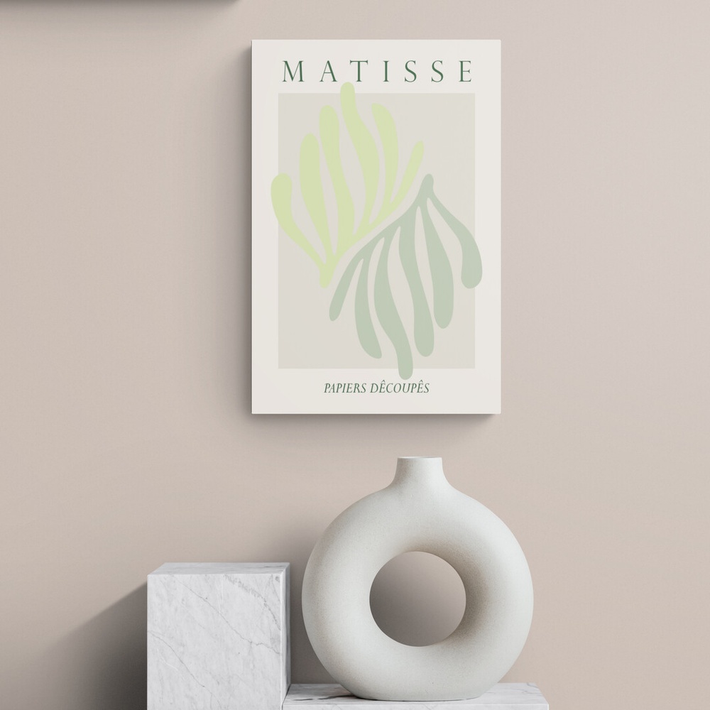 Картина на холсте "Matisse sage leaf" в размере 30х40
