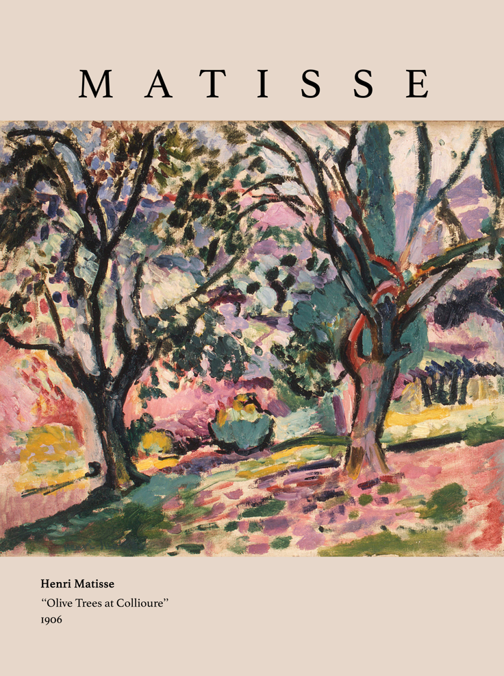 Постер без рамки "Olive trees at Collioure 1906" в розмірі 30х40