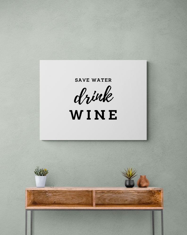 Постер без рамки "Drink wine" в размере 30х40