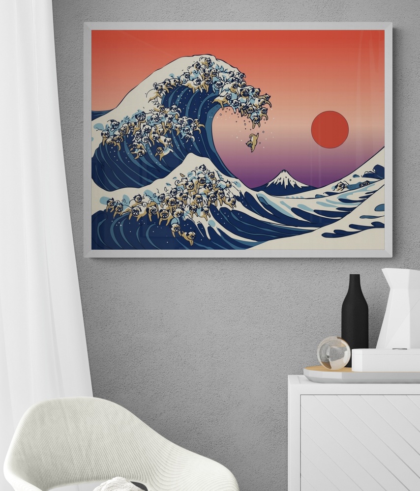 Постер без рамки "Хвиля цуценят" в розмірі 30х40
