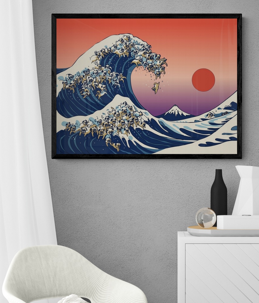 Постер без рамки "Хвиля цуценят" в розмірі 20х30