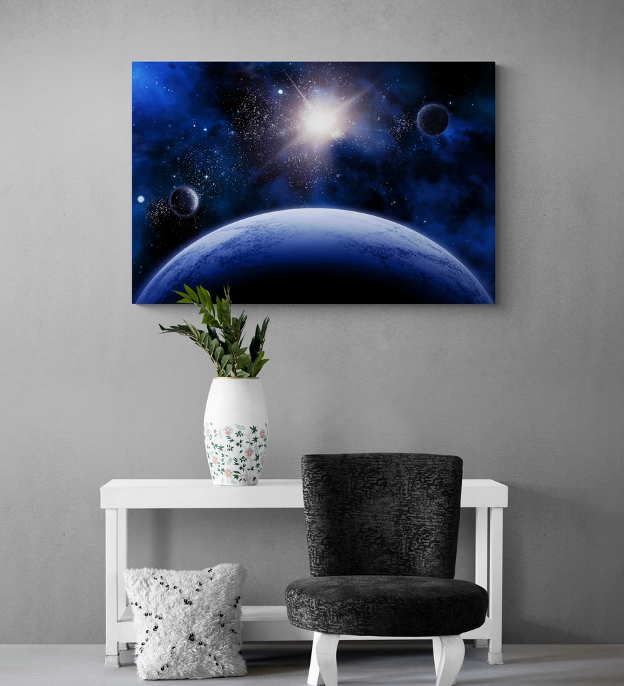 Постер без рамки "Солнце в космосе" в размере 30х40