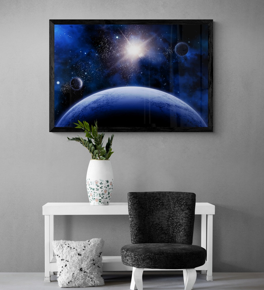 Постер без рамки "Сонце у космосі" в розмірі 30х40