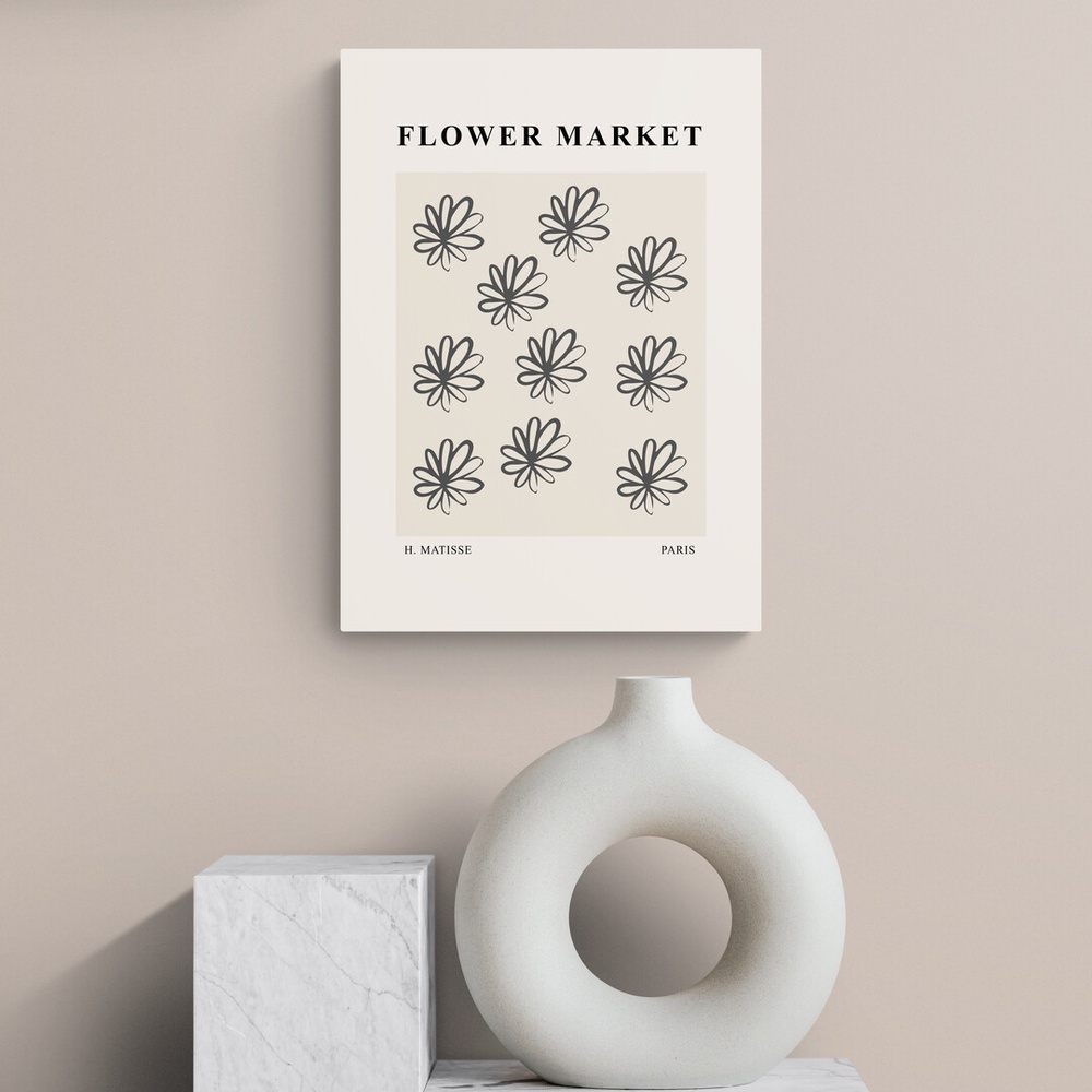 Постер без рамки "Flower market" в розмірі 20х30