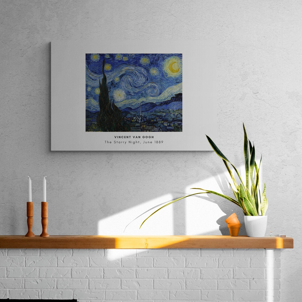 Постер без рамки "The Starry night (Vincent Van Gogh)" в размере 30х40