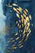 Сет из 2-х картин на холсте "Золотые рыбки в глубине" в размерах 30х40 см.