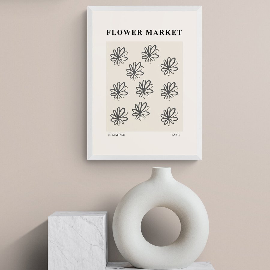 Постер без рамки "Flower market" в розмірі 30х40