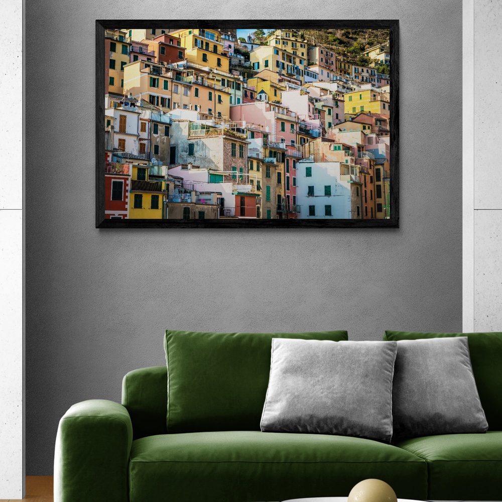 Постер без рамки "Чинкве-Терре в Италии" в размере 30х40