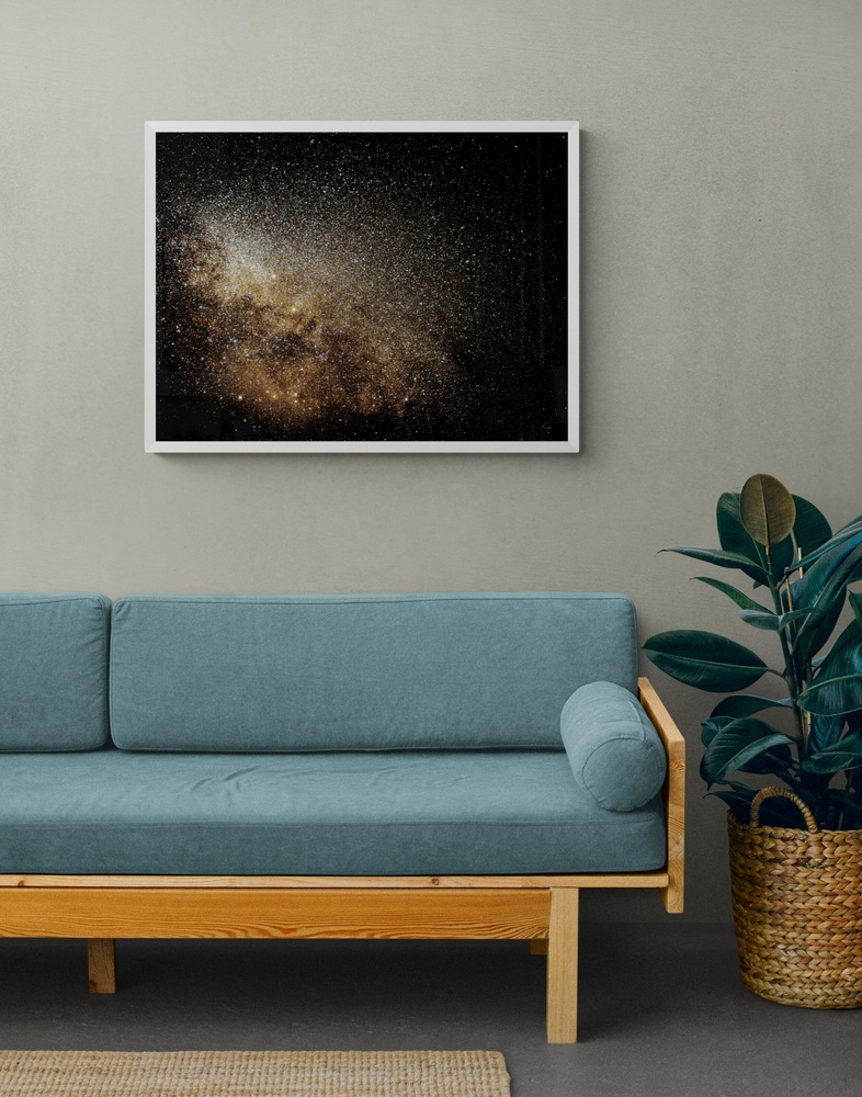 Постер без рамки "Мерехтлива галактика" в розмірі 20х30