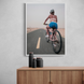 Постер без рамки "У дорогу велосипедом" в розмірі 30х40