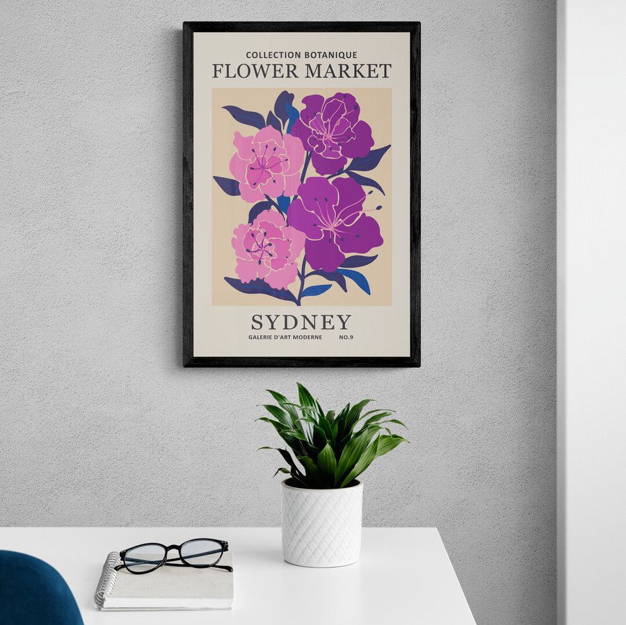 Постер без рамки Flower Market "Sydney" в розмірі 30х40