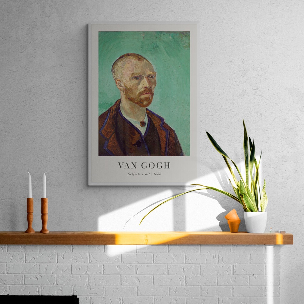 Постер без рамки "Self-Portrait 1888 (В. Ван Гог)" в розмірі 30х40
