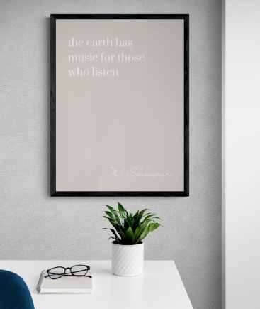 Постер без рамки "The earth has music" в размере 30х40