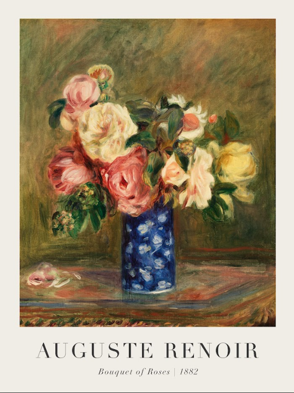 Постер без рамки "Bouquet of Roses 1882" в розмірі 30х40