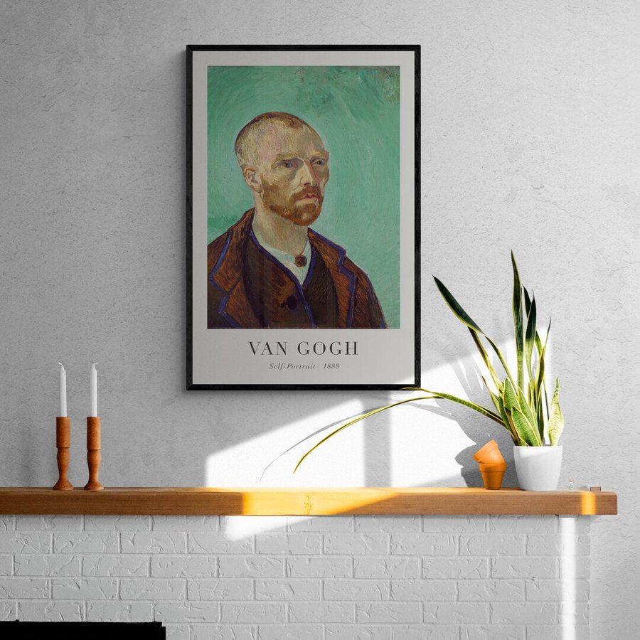 Постер без рамки "Self-Portrait 1888 (В. Ван Гог)" в размере 30х40