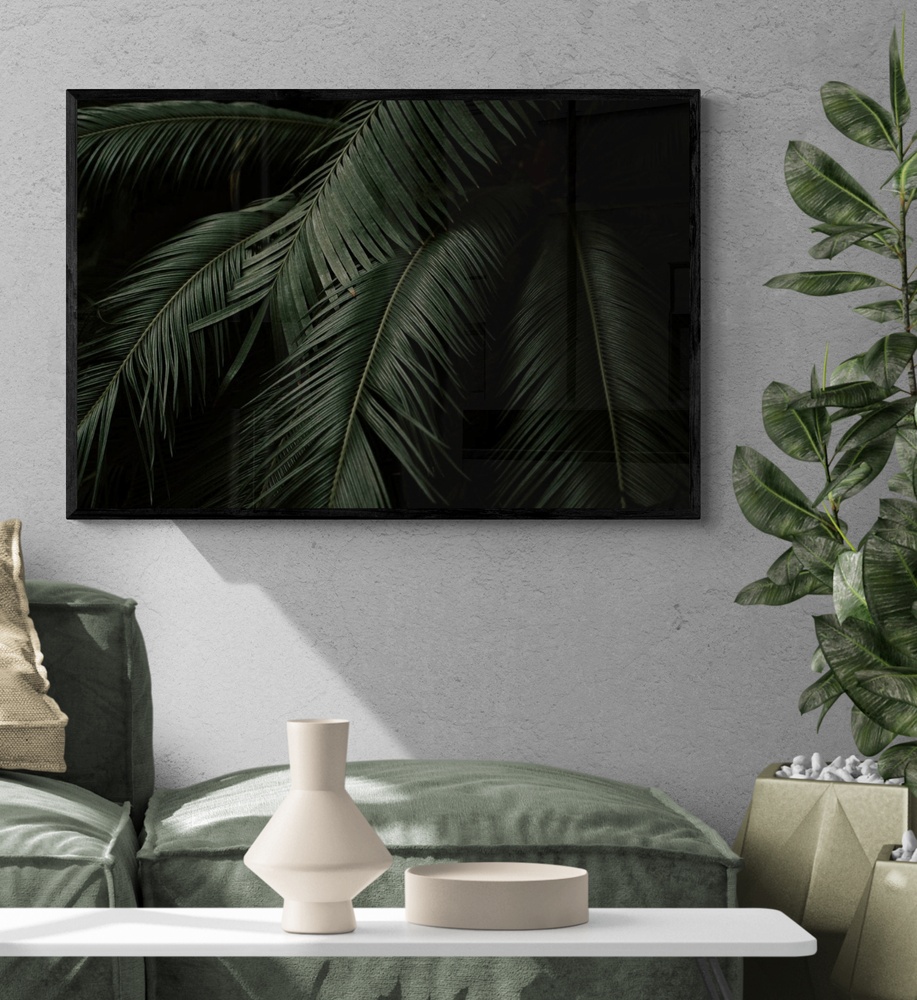 Постер без рамки "Ветви пальмы" в размере 30х40