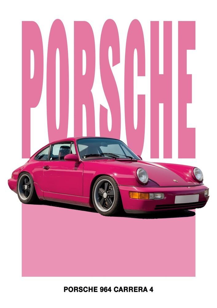 Сет из 3-х картин на фотобумаге с пластиковой рамкой и пластиком &laquo;Porsche &raquo; в размерах 40х50 см
