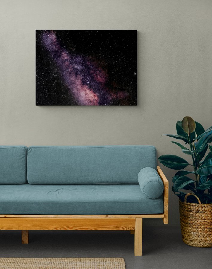Постер без рамки "Бузкова галактика" в розмірі 30х40