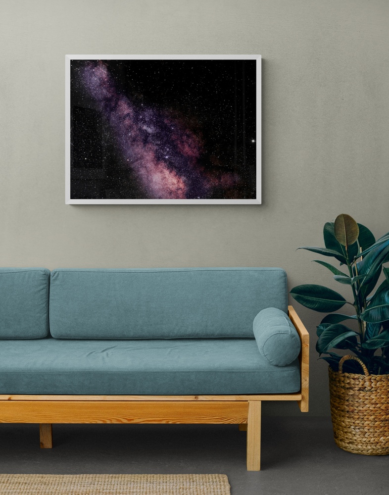 Постер без рамки "Бузкова галактика" в розмірі 20х30