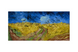 Постер без рамки "Пшеничне поле з воронами (В. Ван Гог) з білими полями" в розмірі 30х40