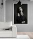 Постер без рамки "Чорно-білий портрет жінки" в розмірі 30х40
