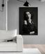 Постер без рамки "Чорно-білий портрет жінки" в розмірі 20х30