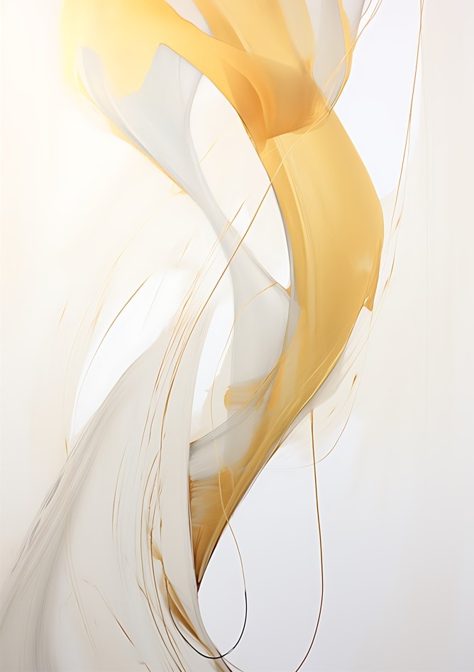 Сет из 3-х картин на фотобумаге с пластиковой рамкой и пластиком "Желто-золотая абстракция" в размерах 30х40 см.