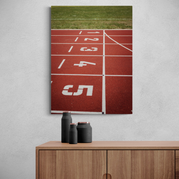 Постер без рамки "Початок бігової доріжки" в розмірі 30х40