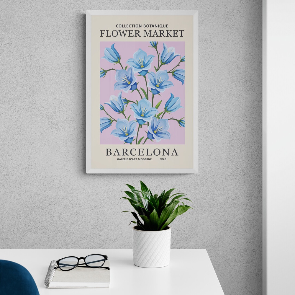 Постер без рамки Flower Market "Barcelona" в розмірі 30х40