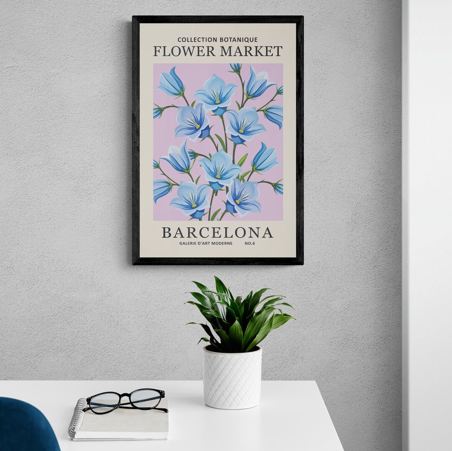 Постер без рамки Flower Market "Barcelona" в розмірі 30х40