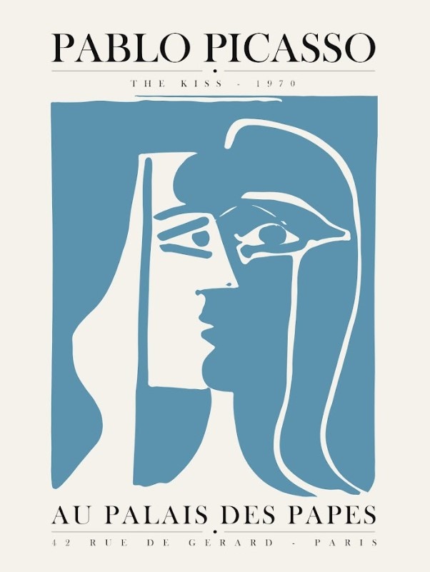 Постер без рамки "The kiss - 1970" в розмірі 30х40